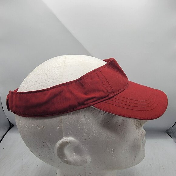 Ritas Adults Red Adjustable Visor Cap Hat Work Wear Casual Outdoors Beach Summer - Picture 4 of 8